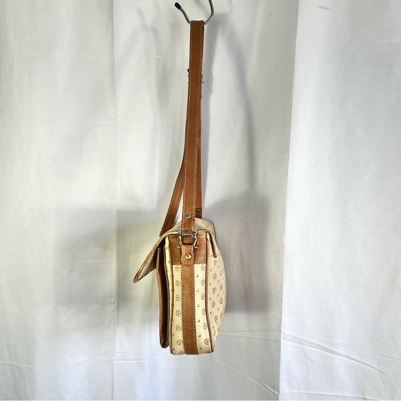 POLLINI LEATHER BROWN TAN BAG VINTAGE CROSSBODY BAG MEDIUM  BAG - Picture 13 of 16